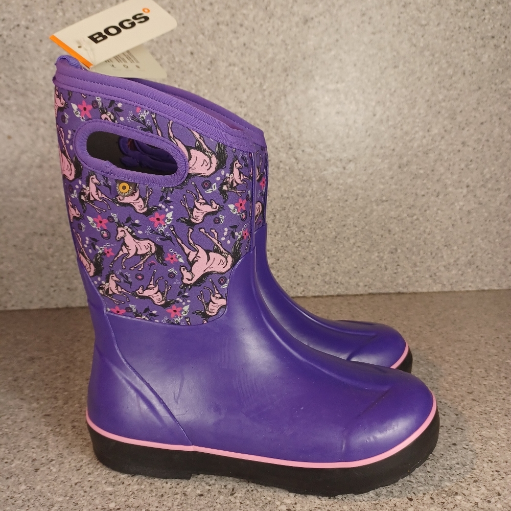 BOGS Classic II Purple Unicorn Kids' Winter Boots Waterproof Shoes